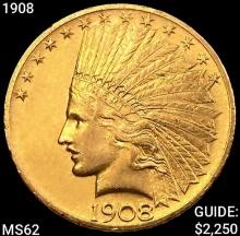 1908 $10 Gold Eagle UNCIRCULATED