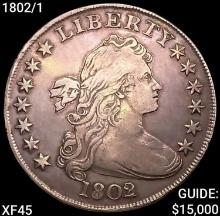 1802/1 Draped Bust Dollar NEARLY UNCIRCULATED