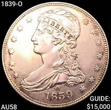 1839-O Capped Bust Half Dollar CHOICE AU