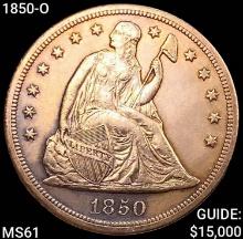 1850-O Seated Liberty Dollar UNCIRCULATED