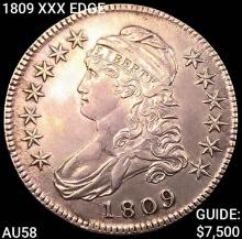 1809 XXX EDGE Capped Bust Half Dollar CHOICE AU
