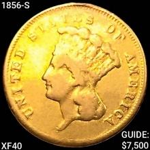 1856-S $3 Gold Piece NEARLY UNCIRCULATED