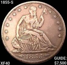 1855-S Seated Liberty Half Dollar NEARLY UNCIRCULATED