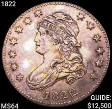 1822 Capped Bust Quarter CHOICE BU