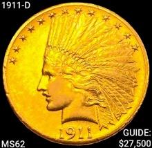 1911-D $10 Gold Eagle UNCIRCULATED