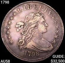 1798 Draped Bust Dollar CHOICE AU