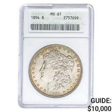 1894 Morgan Silver Dollar ANACS MS61