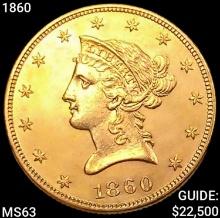 1860 $10 Gold Eagle CHOICE BU