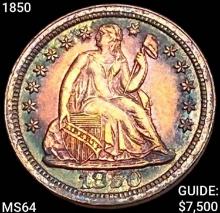 1850 Seated Liberty Dime CHOICE BU