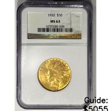 1932 $10 Gold Eagle NGC MS63