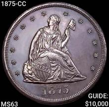 1875-CC Twenty Cent Piece CHOICE BU