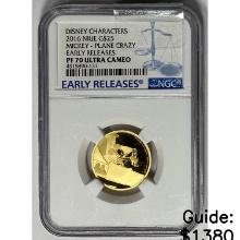 2016 $25 Gold Mickey NIUE Coin NGC PF70 ULTRA CAMEO