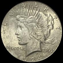 1924 Silver Peace Dollar CHOICE AU