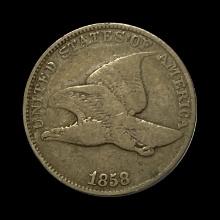 1858 Copper-Nickel Flying Eagle Cent NICELY CIRCULATED