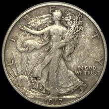 1917-S Silver Half Dollar Walking Liberty LIGHTLY CIRCULATED