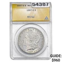 1887-S Morgan Silver Dollar ANACS MS63
