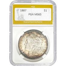 1887 Morgan Silver Dollar PGA MS65
