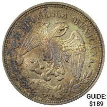 1900Mo AM Mexico Silver Peso CHOICE AU