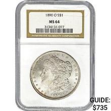 1890-O Morgan Silver Dollar NGC MS64