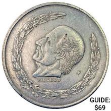 1952-M Mexico Silver 5 Peso CLOSELY UNCIRCULATED