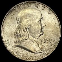 1948-D Silver Half Dollar Franklin GEM BU