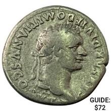 Roman Domitian 81-96 AD Silver Denarius NEARLY UNCIRCULATED