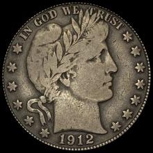1912-S Silver Barber Half Dollar NICELY CIRCULATED