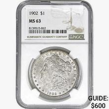 1902 Morgan Silver Dollar NGC MS63