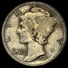 1917-D Silver Mercury Dime LIGHTLY CIRCULATED