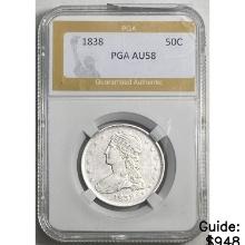 1838 50C PGA AU58