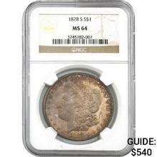 1878-S Morgan Silver Dollar NGC MS64