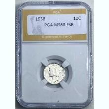 1938 10C PGA MS68 FSB