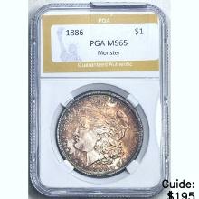1886 Morgan Dollar PGA MS65