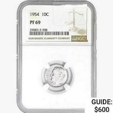 1954 Roosevelt Dime NGC PF69
