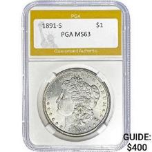 1891-S Morgan Dollar MS63