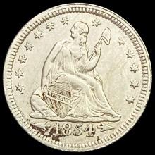 1854 Arrows Seated Liberty Quarter CLOSELY UNCIRCULATED