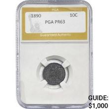 1890 Seated Liberty Dime PGA PR63 PROOF