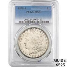 1878-S Morgan Silver Dollar PCGS MS64