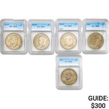 [5] 1976-1977 Eisenhower Dollar ICG MS66