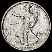 1917 Walking Liberty Half Dollar CLOSELY UNCIRCULA CLOSELY UNCIRCULATED