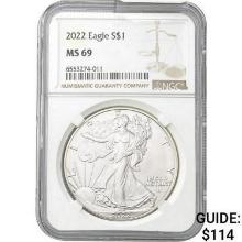 2022 American Silver Eagle NGC MS69