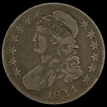 1824 Capped Bust Half Dollar LIGHTLY CIRCULATED LIGHTLY CIRCULATED