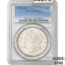 1921-D Morgan Silver Dollar PCGS MS63