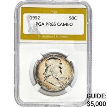 1952 Franklin Half Dollar CAMEO PR65