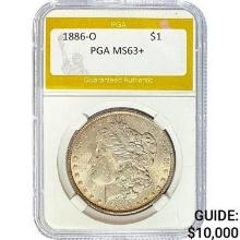 1886-O Morgan Silver Dollar MS63+