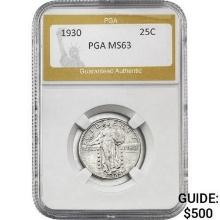 1930 Standing Liberty Quarter PGA MS63