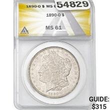 1890-S Morgan Silver Dollar ANACS MS61