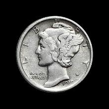 1916-D Silver Mercury Dime CLOSELY UNCIRCULATED