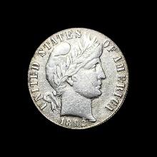 1892 Silver Barber Dime CLOSELY UNCIRCULATED