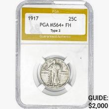 1917 Standing Liberty Quarter PGA MS64+ FH, TY2